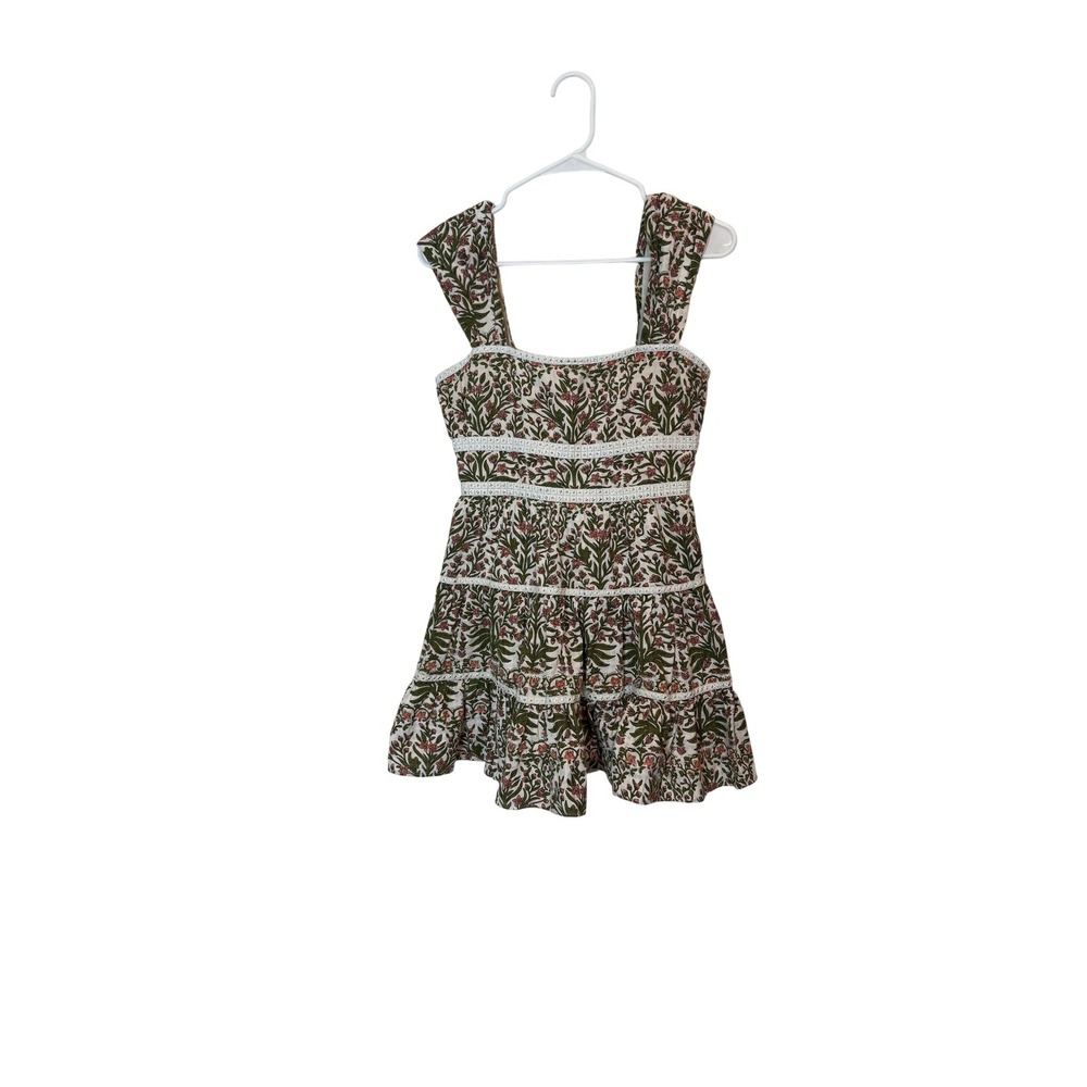SAYLOR Green and White Floral Mini Dress